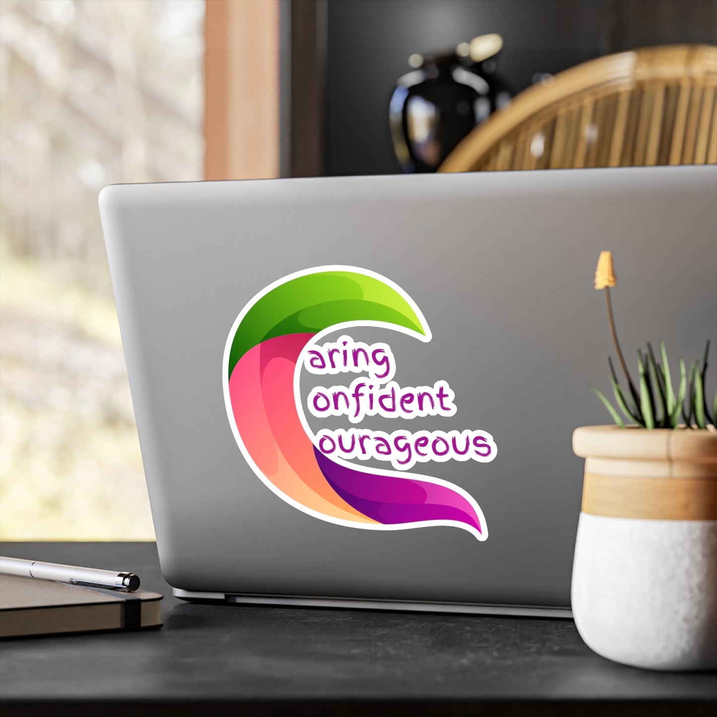 Caring Confident Courageous Sticker