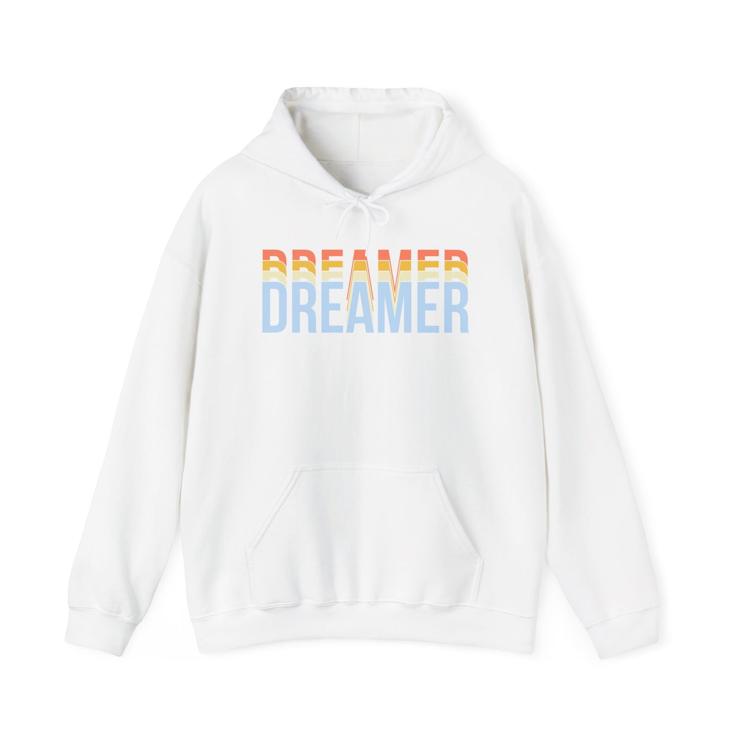 Motivational Unisex Hooded Sweatshirt - Dreamer Echoes Design