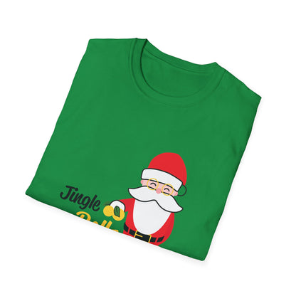 Christmas Unisex T-Shirt - Jingle Bells Santa Design