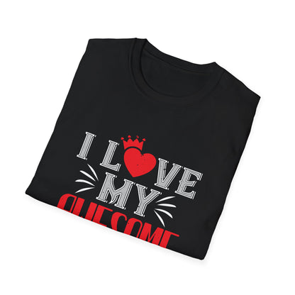 Valentine's Day Unisex T-Shirt - I Love My Awesome Husband Design