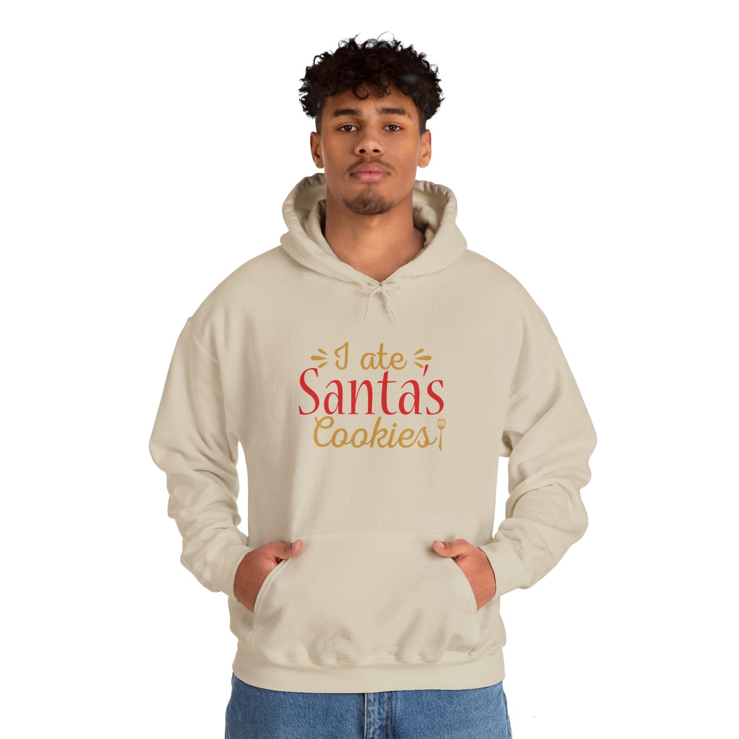 Christmas Unisex Hooded Sweatshirt - I Ate Santa's Cookies Design