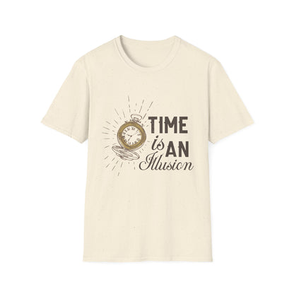 Motivational Unisex T-Shirt - Time Is An Illusion Design