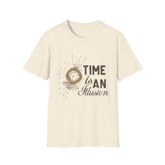 Motivational Unisex T-Shirt - Time Is An Illusion Design