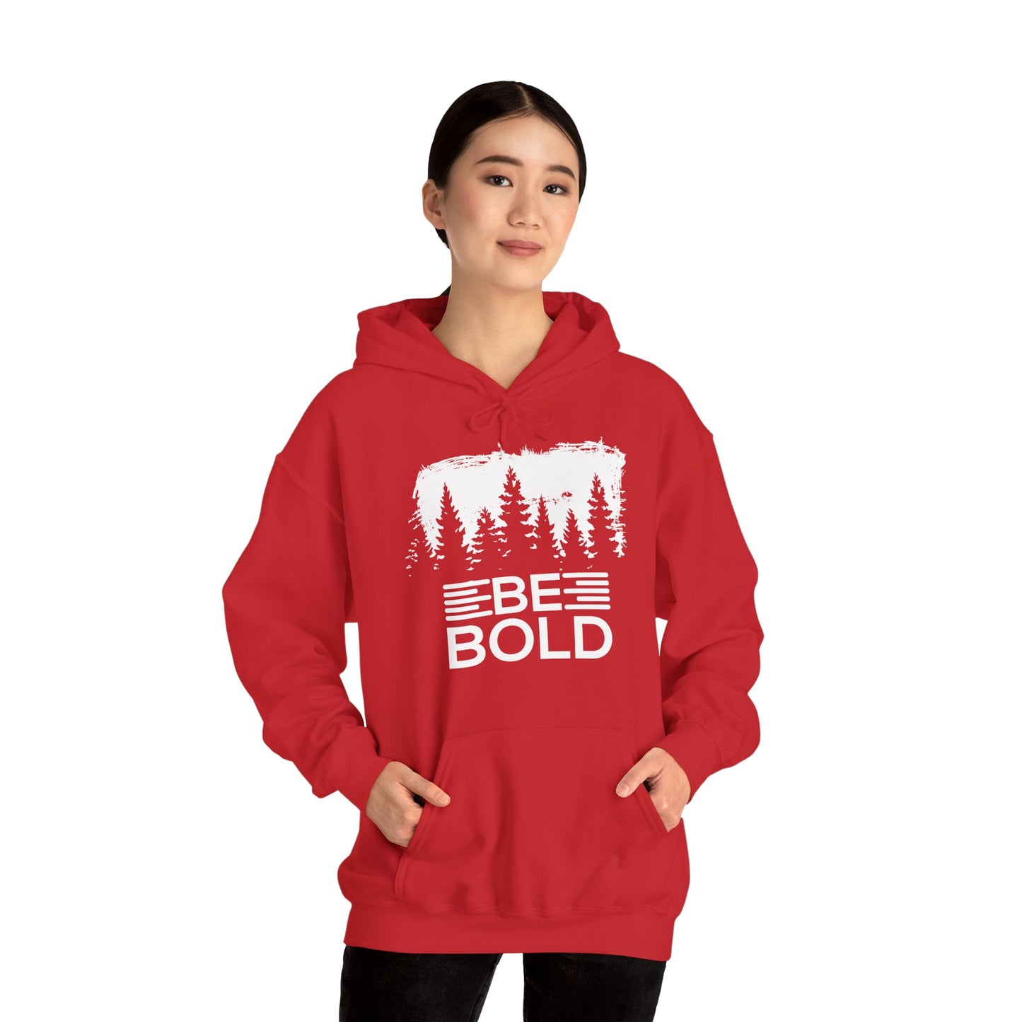 Motivational Unisex Hooded Sweatshirt - Be Bold Design