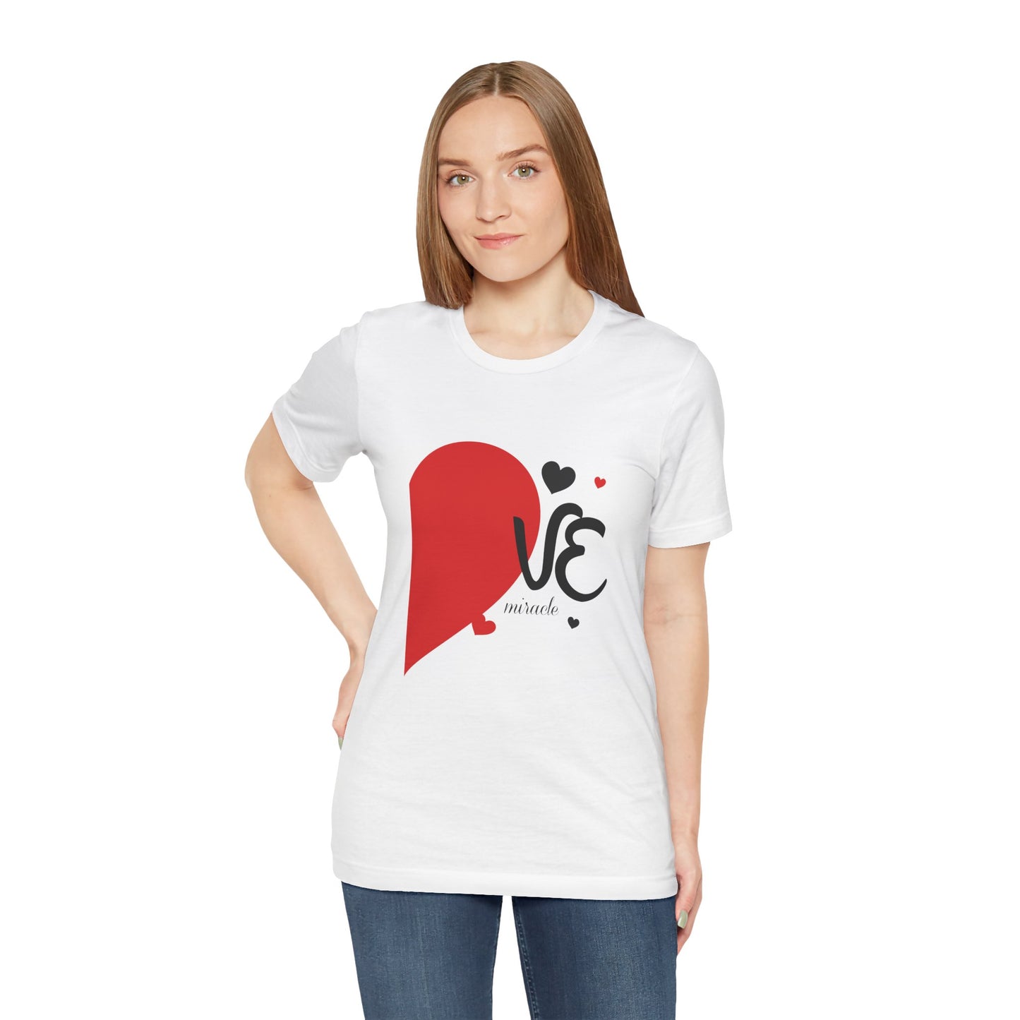 Let Love Create Miracle Right Valentine's Day Short Sleeve T-Shirt - Unisex - Motivational Treats