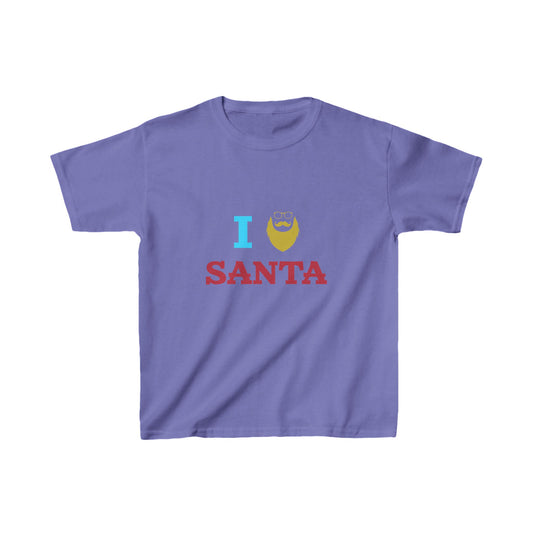 Christmas Unisex Kids T-Shirt - I Love Santa Design