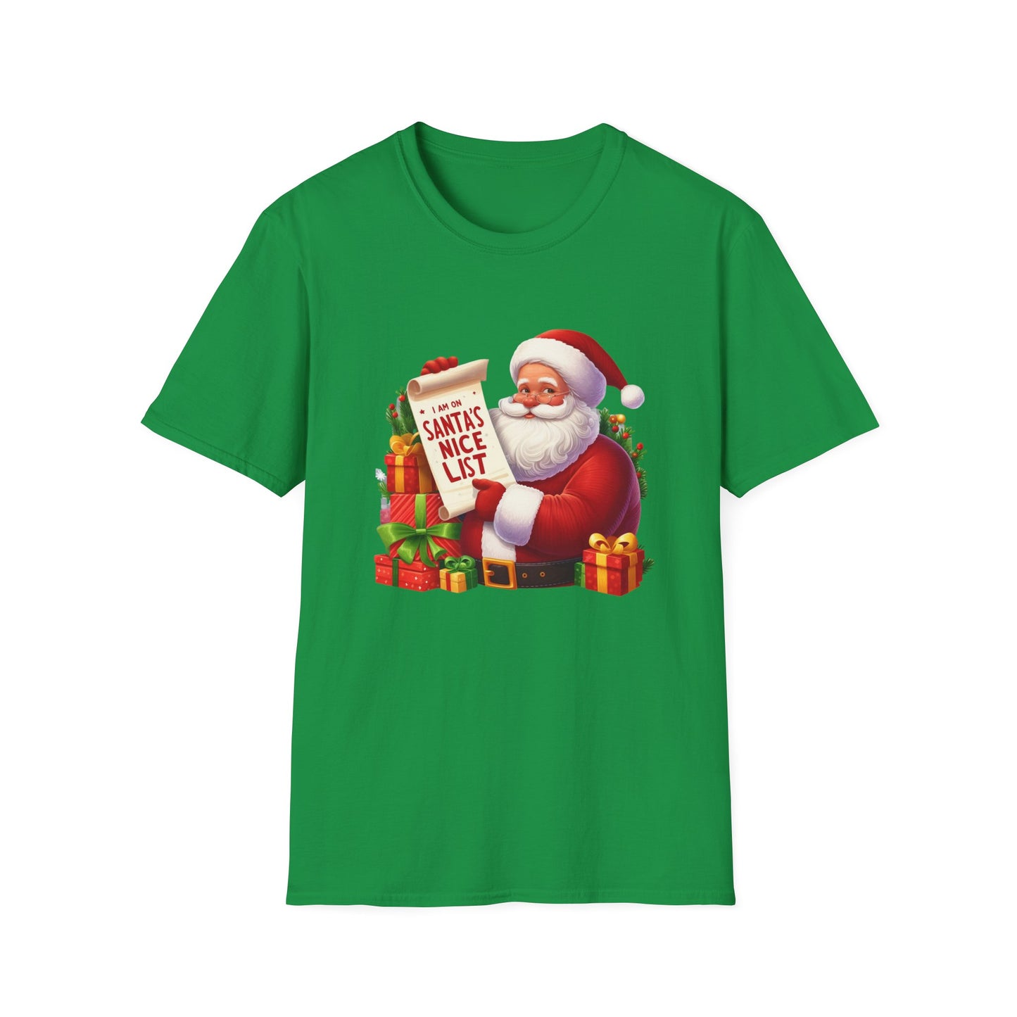 Christmas Unisex T-Shirt - Santa's Nice List Design