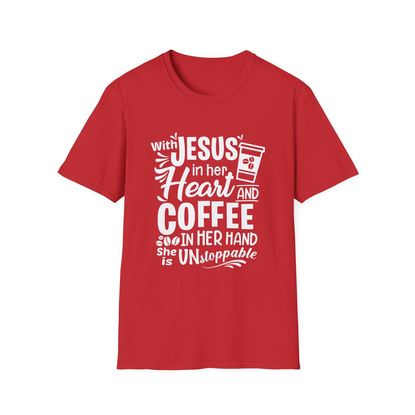 Christian Unisex T-Shirt - With Jesus In Her Heart Design