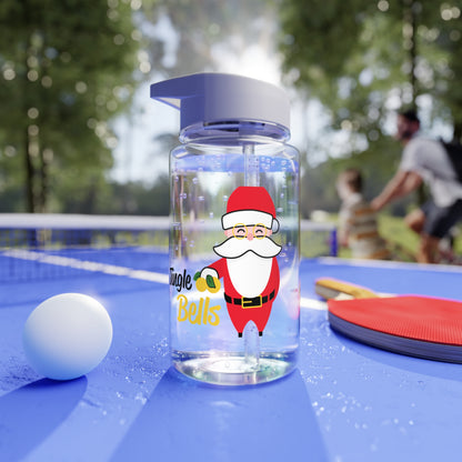 Tritan Water Bottle - Jingle Bells Santa Design