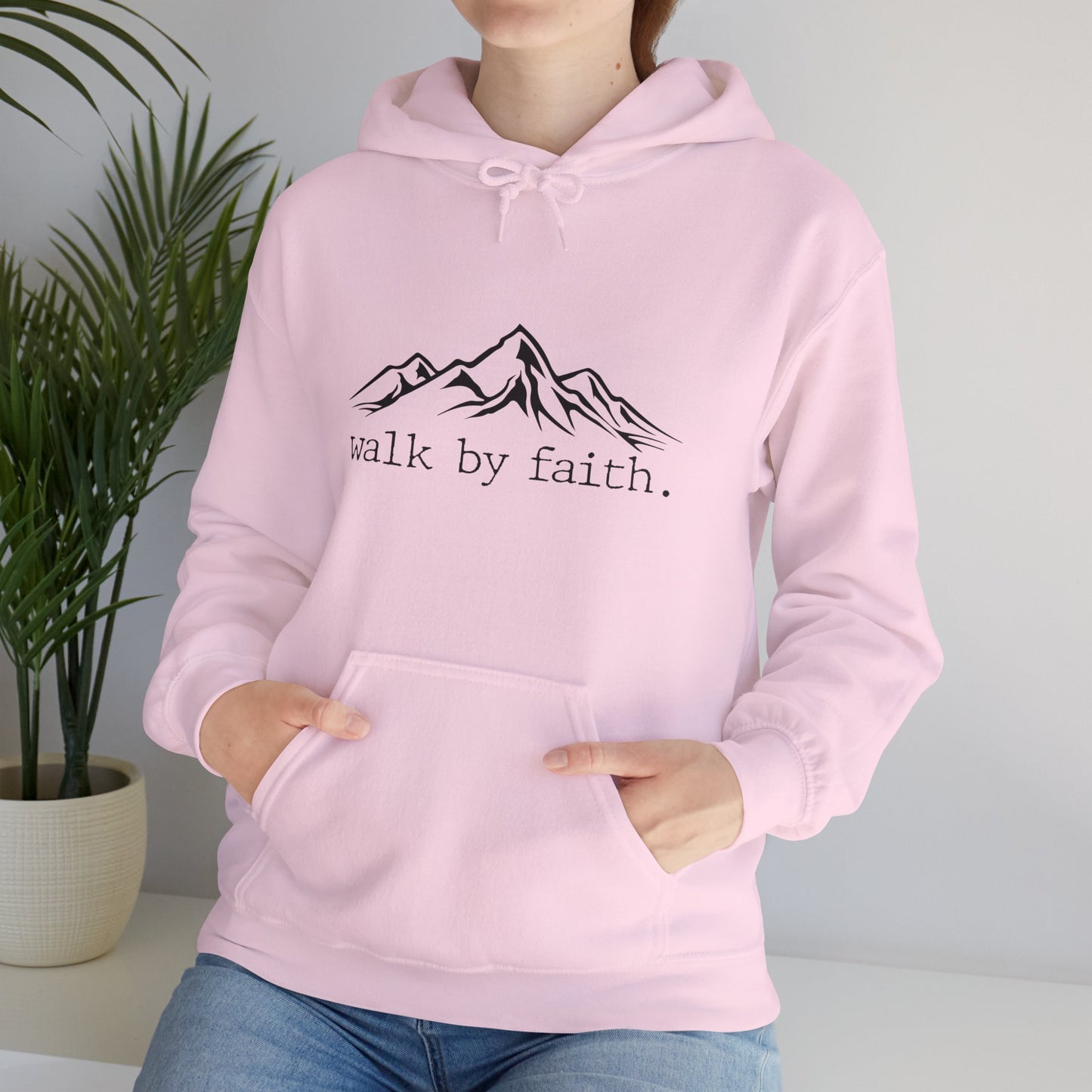 Christian Unisex Hooded Sweatshirt - Walk By Faith Design