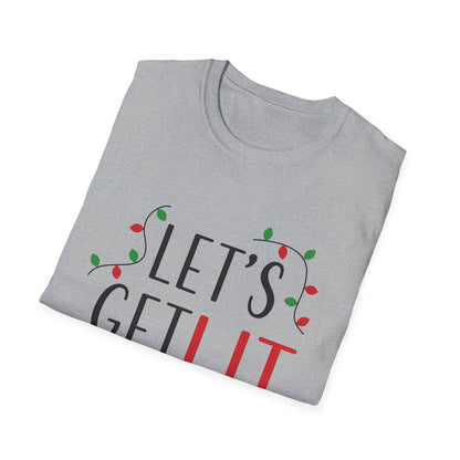 Christmas Unisex T-Shirt - Let's Get Lit Design