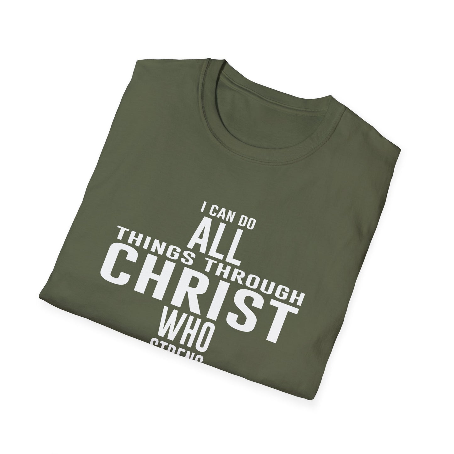 Christian Unisex T-Shirt - I Can Do All Things Through Christ Design