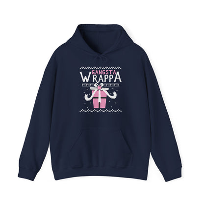 Christmas Unisex Hooded Sweatshirt - Gangsta Wrappa Design