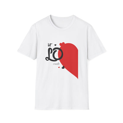 Valentine's Day Unisex T-Shirt - Let Love Create Miracle Left Design