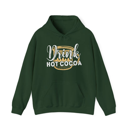 Christmas Unisex Hooded Sweatshirt - Drink Hot Cocoa Design