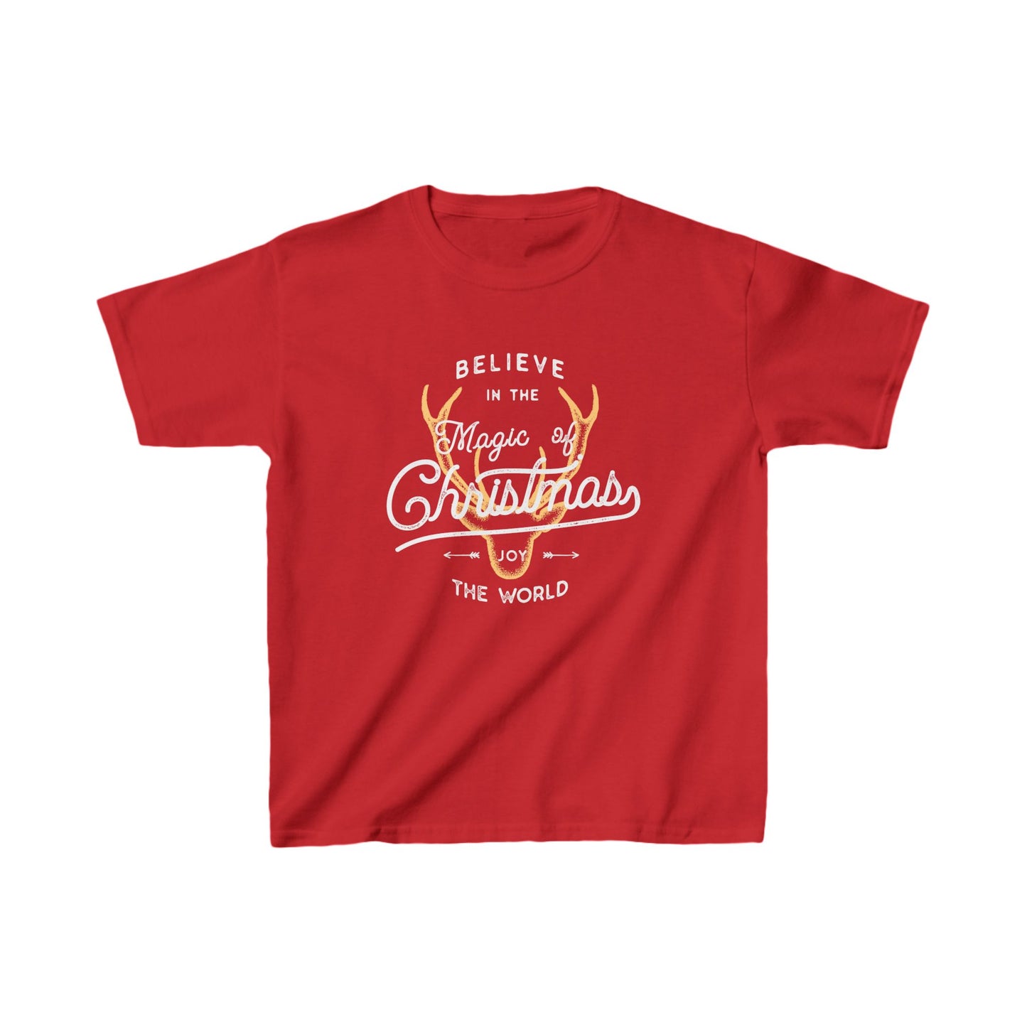 Christmas Unisex Kids T-Shirt - Believe In The Magic Of Christmas Design