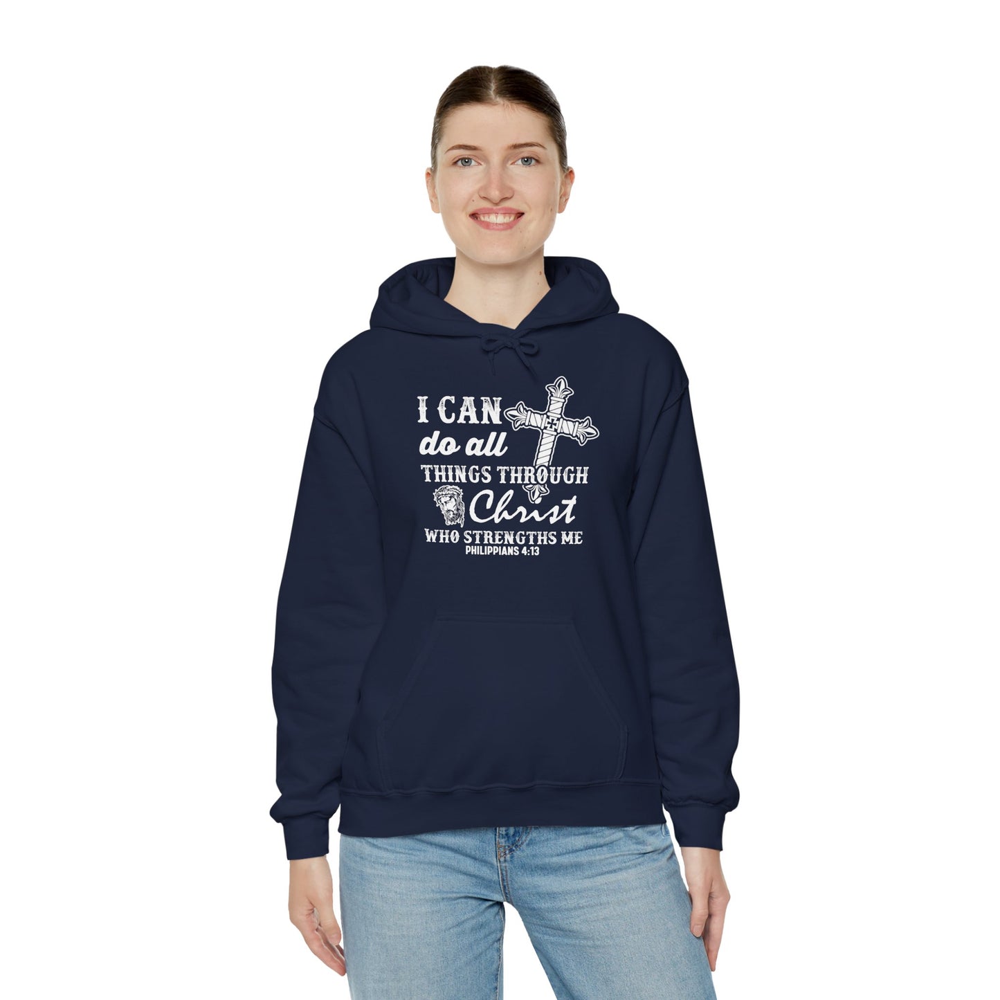 Christian Unisex Hooded Sweatshirt - I Can Do All Things Design