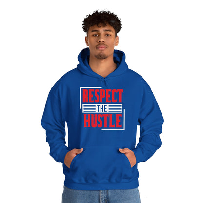 Motivational Unisex Hooded Sweatshirt - Respect The Hustle Design