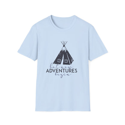 Motivational Unisex T-Shirt - Let New Adventures Begin Design