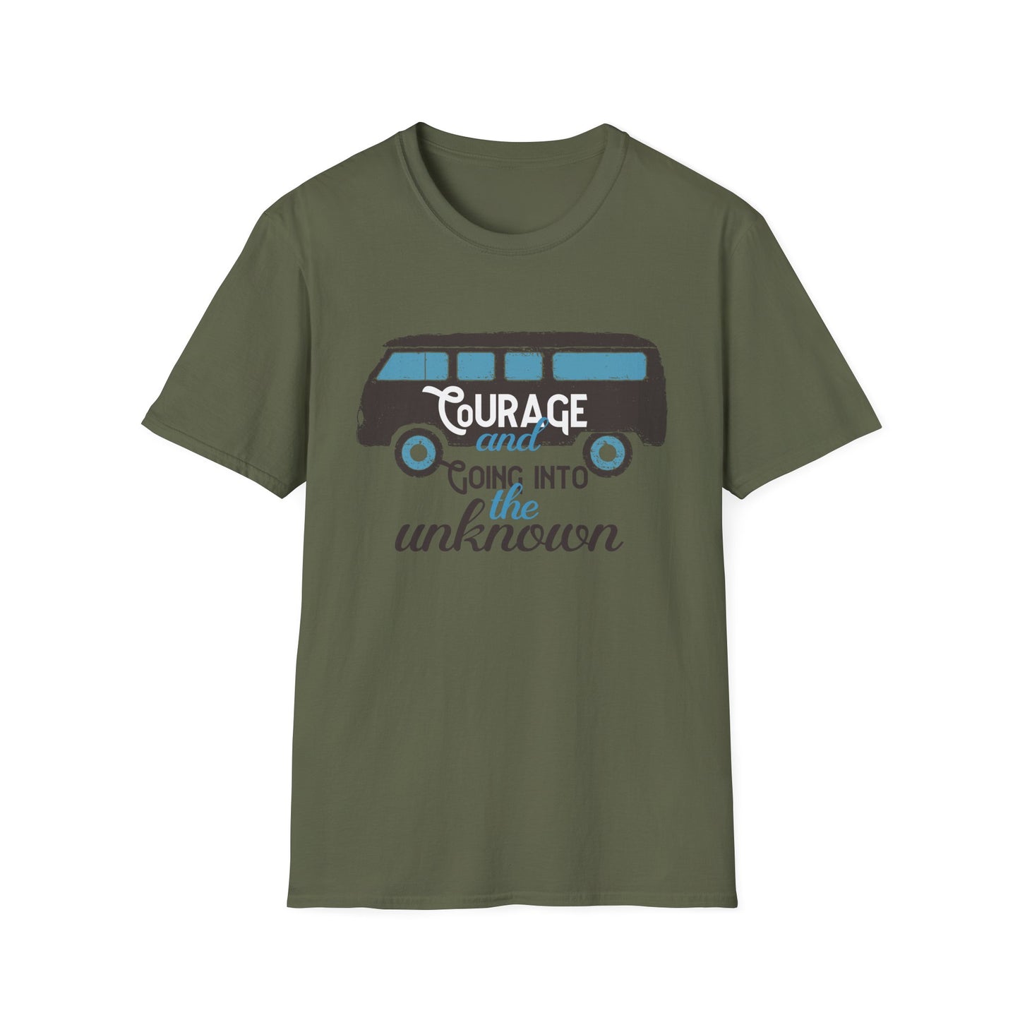 Motivational Unisex T-Shirt - Courage Going Into The Unknown Design