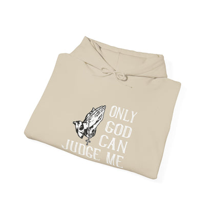 Christian Unisex Hooded Sweatshirt - Only God Can Judge Me Design