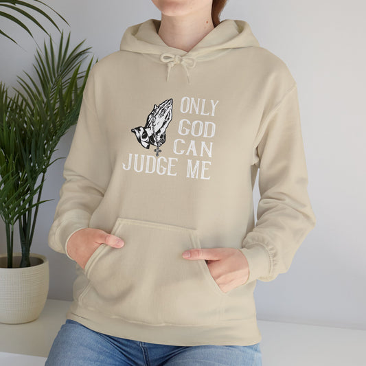 Christian Unisex Hooded Sweatshirt - Only God Can Judge Me Design