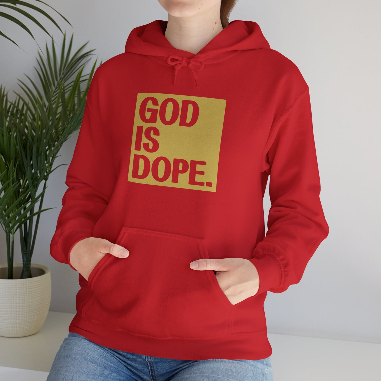 Christian Unisex Hooded Sweatshirt - God Is Dope Design