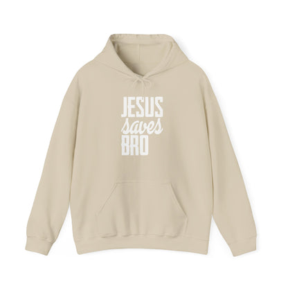 Christian Unisex Hooded Sweatshirt - Jesus Saves Bro Design