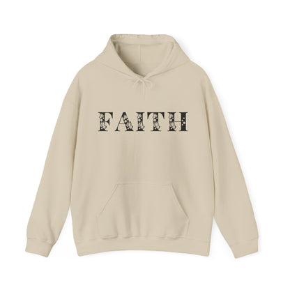 Christian Unisex Hooded Sweatshirt - Faith Black Design