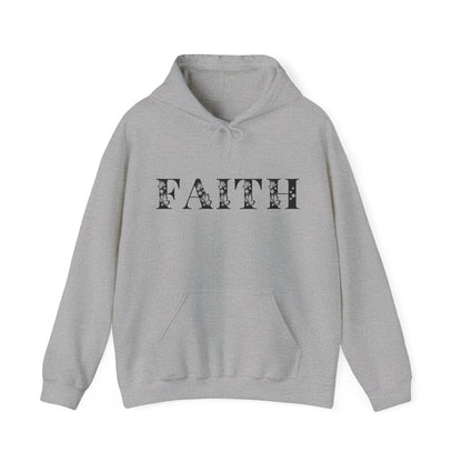 Christian Unisex Hooded Sweatshirt - Faith Black Design