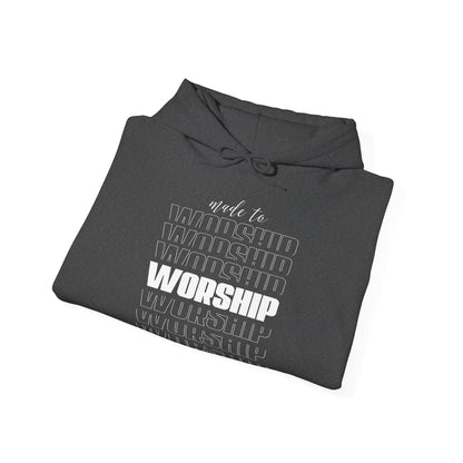 Christian Unisex Hooded Sweatshirt - Made To Worship Design