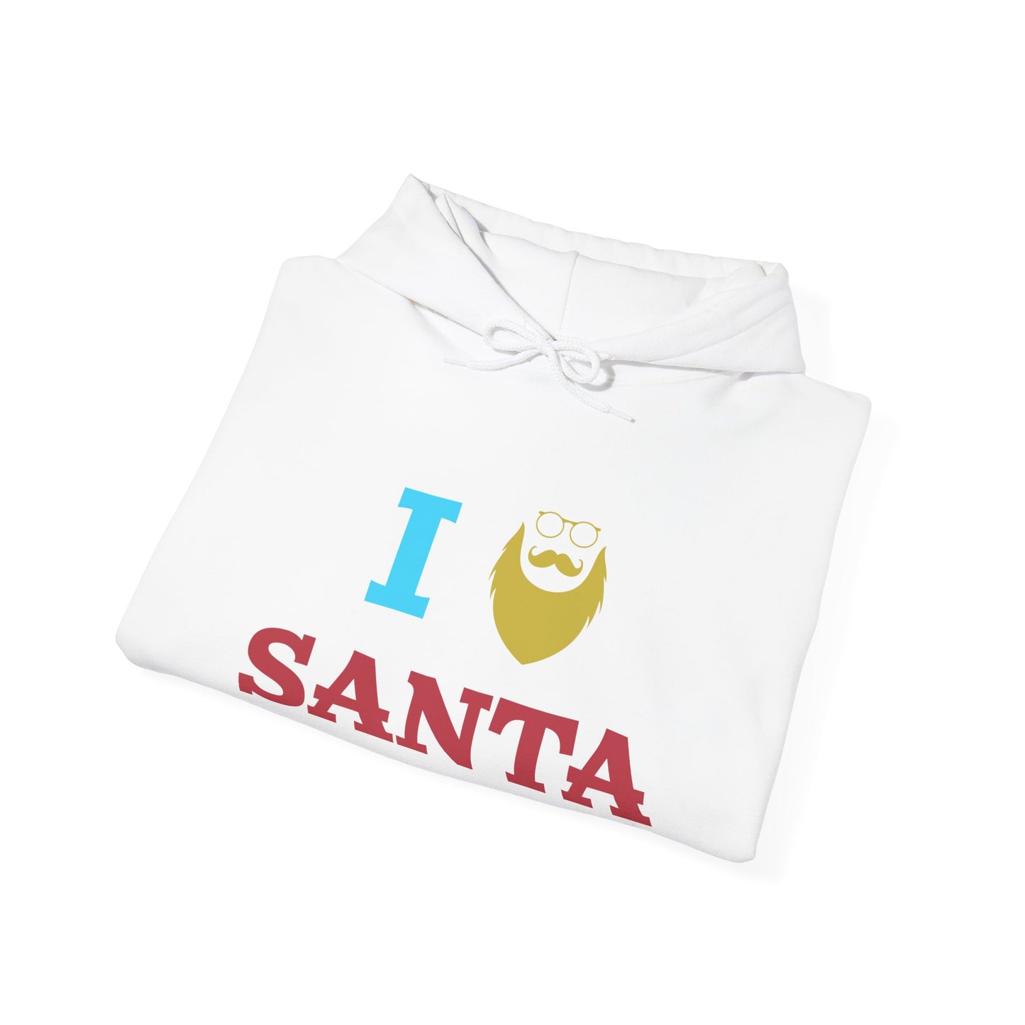 Christmas Unisex Hooded Sweatshirt - I Love Santa Design