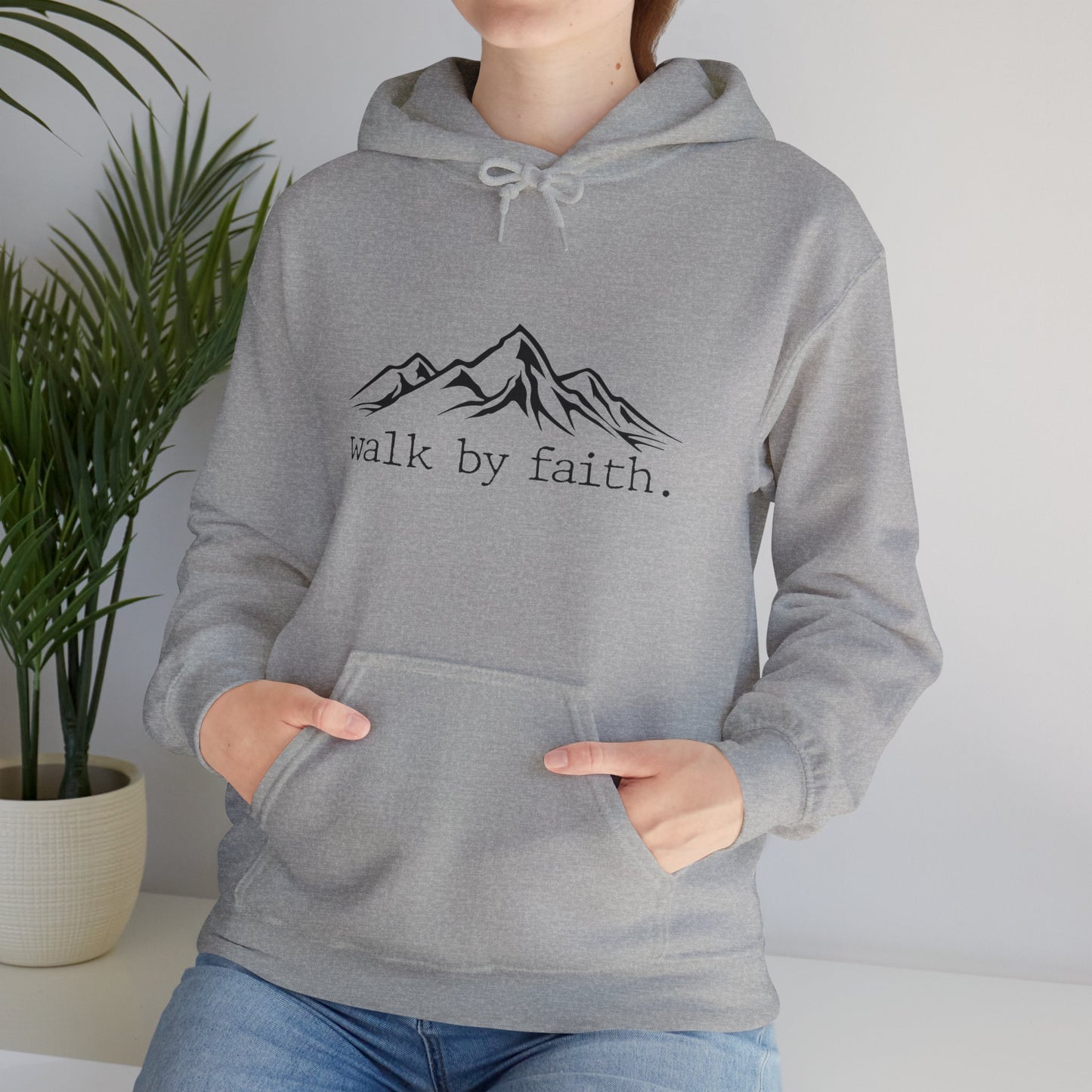 Christian Unisex Hooded Sweatshirt - Walk By Faith Design