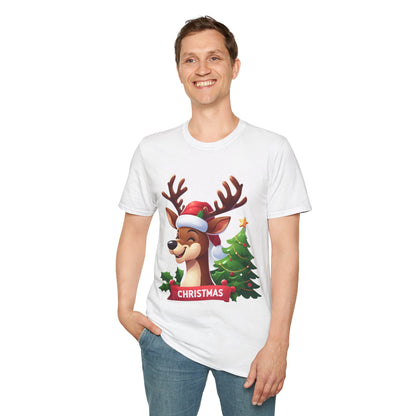 Christmas Unisex T-Shirt - Xmas Reindeer Design