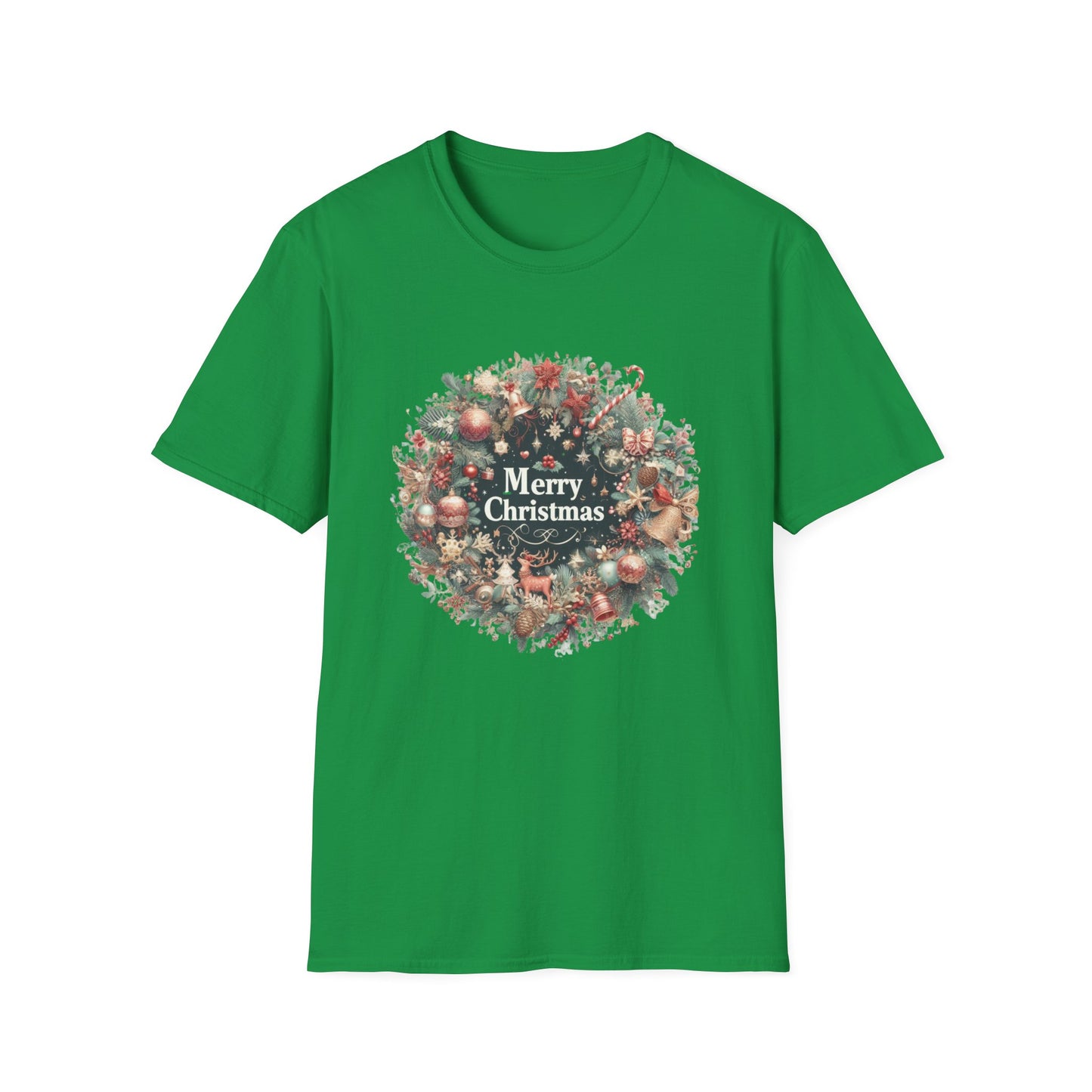 Christmas Unisex T-Shirt - Xmas Wreath Design