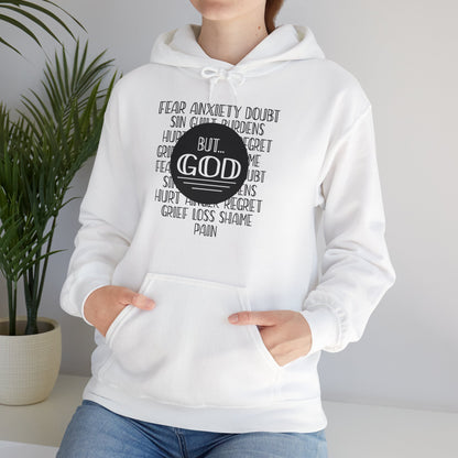 Christian Unisex Hooded Sweatshirt - God Trumps Negative Emotions Design