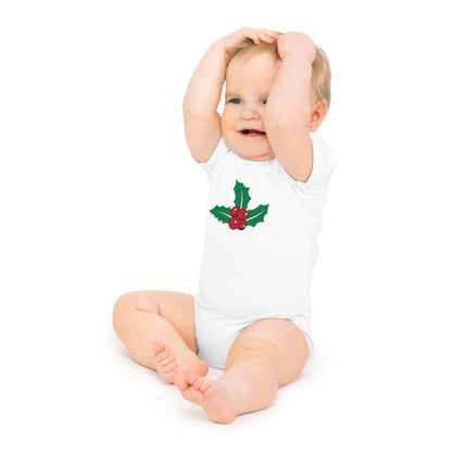 Christmas Baby Bodysuit - Mistletoe Design