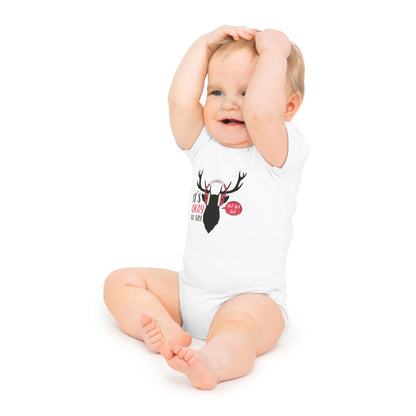 Christmas Baby Bodysuit - It's Okay To Say Ho Ho Ho Design