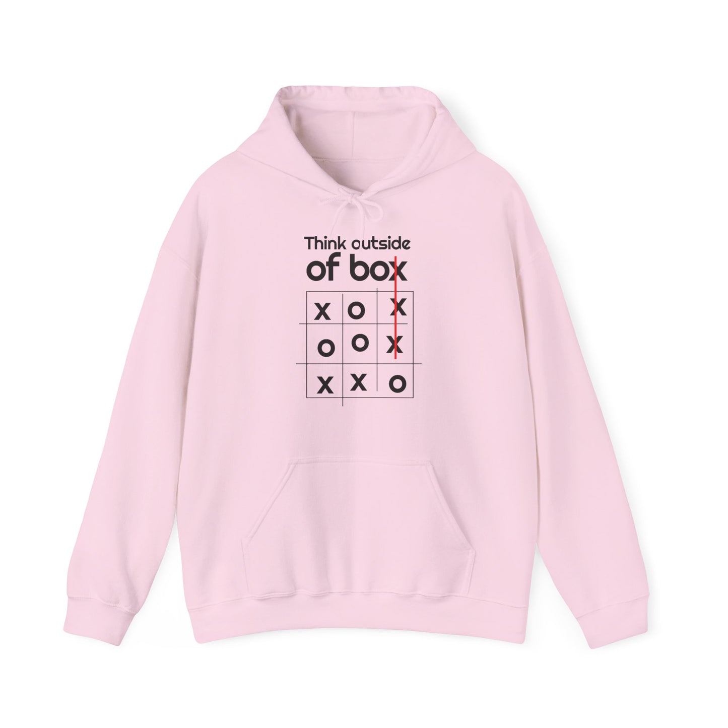 Motivational Unisex Hooded Sweatshirt - Think Outside The Box Design