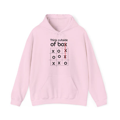 Motivational Unisex Hooded Sweatshirt - Think Outside The Box Design