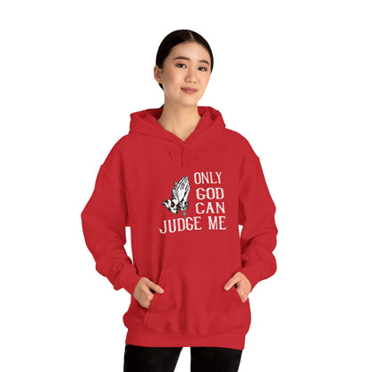 Christian Unisex Hooded Sweatshirt - Only God Can Judge Me Design