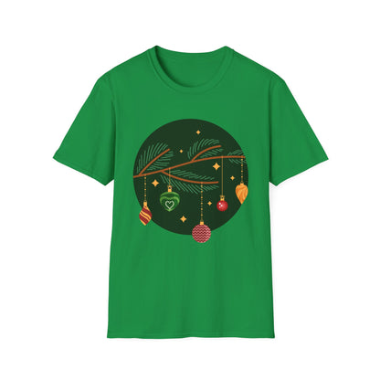 Christmas Unisex T-Shirt - Tree Ornaments Design