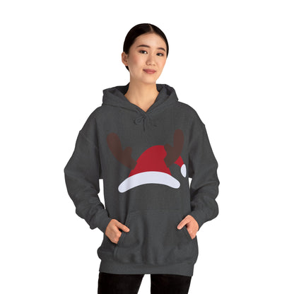 Christmas Unisex Hooded Sweatshirt - Santa's Hat Design