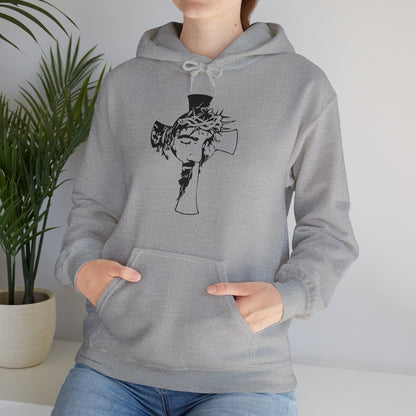 Christian Unisex Hooded Sweatshirt - Jesus On The Cross Design