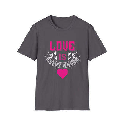 Valentine's Day Unisex T-Shirt - Love Is Everywhere Design