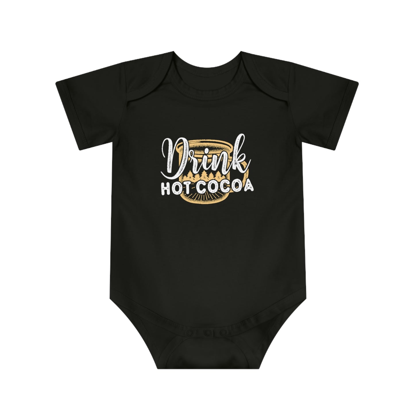 Christmas Baby Bodysuit - Drink Hot Cocoa Design