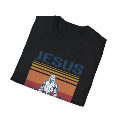 Christian Unisex T-Shirt - Jesus The Ultimate Deadlifter Design