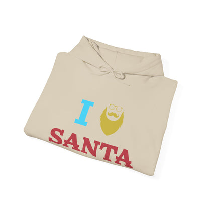 Christmas Unisex Hooded Sweatshirt - I Love Santa Design