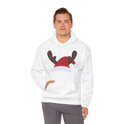 Christmas Unisex Hooded Sweatshirt - Santa's Hat Design