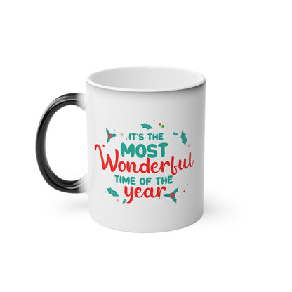 Christmas Color Changing Mug - It's The Most Wonderful Time Of The Year Design